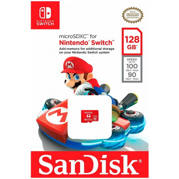 SanDisk 128GB Micro SDXC UHS-I U3 Nintendo Switch - SDSQXAO-128G-GNCZN